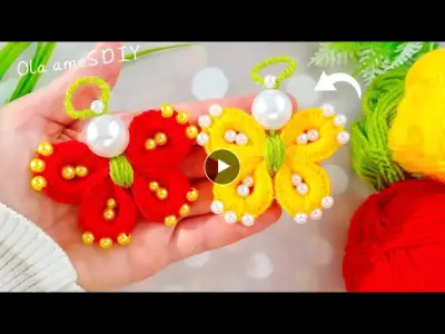 It's so Beautiful ☀️ Superb Butterfly Making Idea with Yarn- You will Love It- DIY Woolen Butterfly