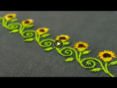 Fabulous Hand Embroidery Border Pattern for Garments
