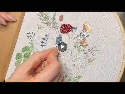 Hand embroidery petal work | Blending Technique