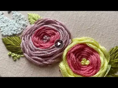 Woven wheel tutorial | How to stitch a chunky flower